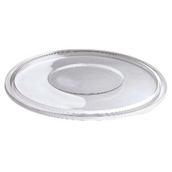 CLEAR ROUND FLAT LID 12.25