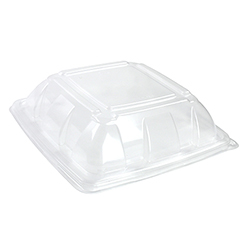 COUVERCLE CARRÉ DÔME CLAIR POUR PLATEAU 32-48 OZ