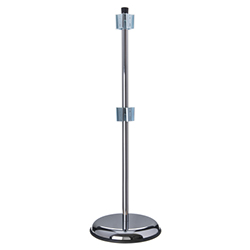 SILVER REVOLVING CUP AND LID DISPENSER STAND