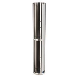DISTRIBUTEUR MURAL ARGENT DOUBLE COUVERCLE 12-24 OZ