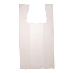 SAC PLASTIQUE BRETELLE BLANC S-4
