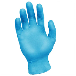 HYBRID VINYL NITRILE GLOVES POWDER FREE BLUE MEDIUM