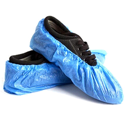 BLUE PLASTIC SHOE COVER 16