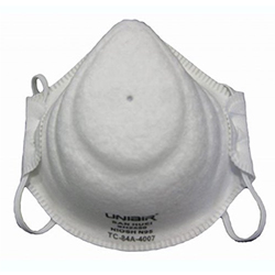 CONE STYLE DISPOSABLE NIOSH N95 MASK WHITE