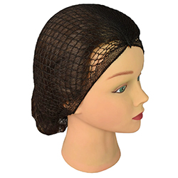 BLACK NYLON HEAVYWEIGHT MESH HAIRNET 20