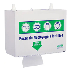 STATION DE NETTOYAGE EN MÉTAL POUR LENTILLES