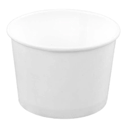 ROUND WHITE PAPER CONTAINER 8 OZ 98 MM