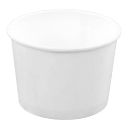 ROUND WHITE PAPER CONTAINER 8OZ 98MM