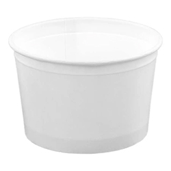 SQUAT ROUND WHITE PAPER CONTAINER 16 OZ 115 MM