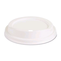 WHITE DOME LID FOR CUP 80MM