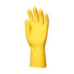 YELLOW LATEX GLOVES X-LARGE
