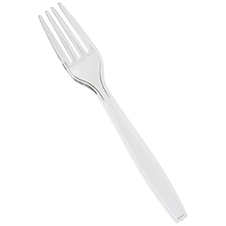 CLEAR PLASTIC FORK HIGH QUALITY