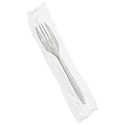 WHITE PLASTIC FORK