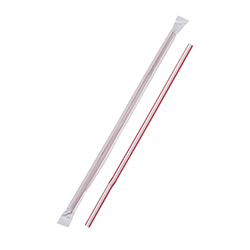 RED STRIPE FLEXIBLE STRAW 8