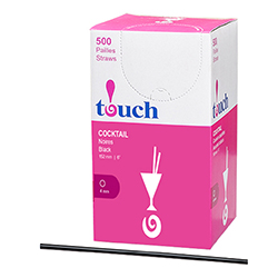 BLACK COCKTAIL STRAW 6