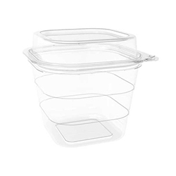 CLEAR SQUARE HINGED DOME LID CONTAINER 12OZ