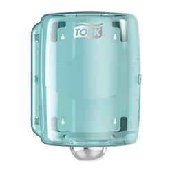 TORK C-FEED WIPER DISP. AQUA/WHITE