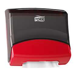 TORK TOP HOLDER WIPER DISP. RED/SMOKE