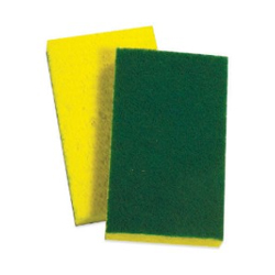YELLOW CELLULOSE PAD WITH GREEN SCOURING SIDE 6