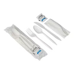 6 PIECE WHITE CUTLERY KIT