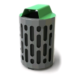 GREEN STEEL STINGRAY RECEPTACLE 160L