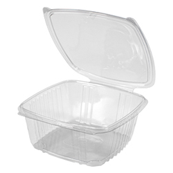 FLAT HINGED LID CLEAR CONTAINER 64OZ